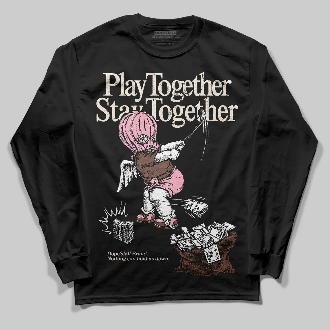 Campus 00s Dust Cargo Clear Pink DopeSkill Long Sleeve T-Shirt Play together, Stay together Graphic sold by DopeSkill product image thumbnail 2