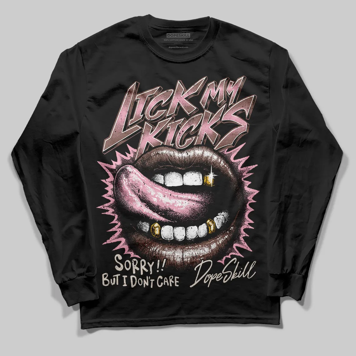 Campus 00s Dust Cargo Clear Pink DopeSkill Long Sleeve T-Shirt Lick My Kicks Graphic sold by DopeSkill product image thumbnail 2