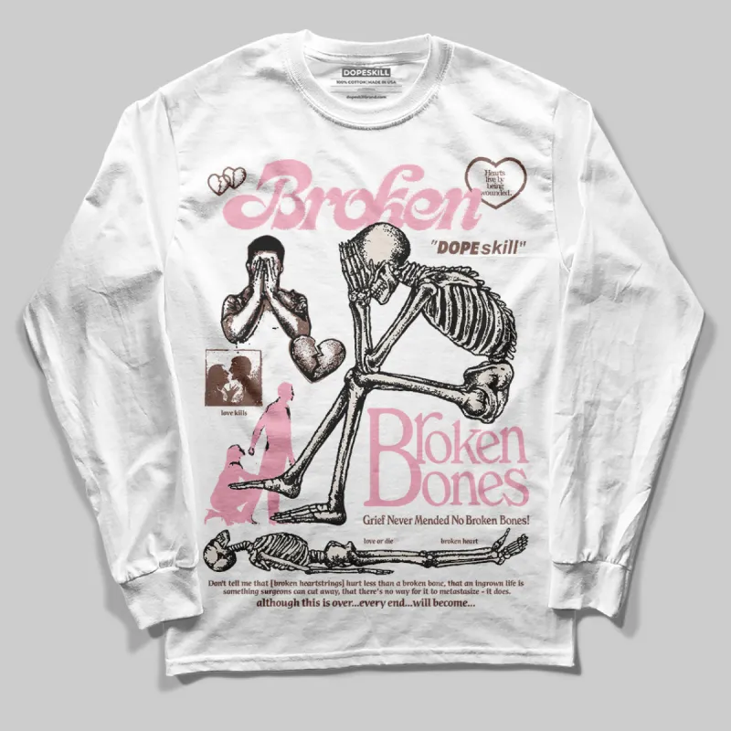 Campus 00s Dust Cargo Clear Pink DopeSkill Long Sleeve T-Shirt Broken Bones Graphic sold by DopeSkill