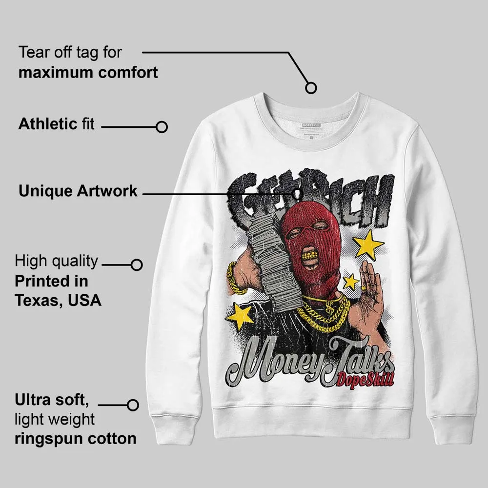 Black Cat 3s DopeSkill Sweatshirt Get Rich Graphic sold by DopeSkill product image thumbnail 3
