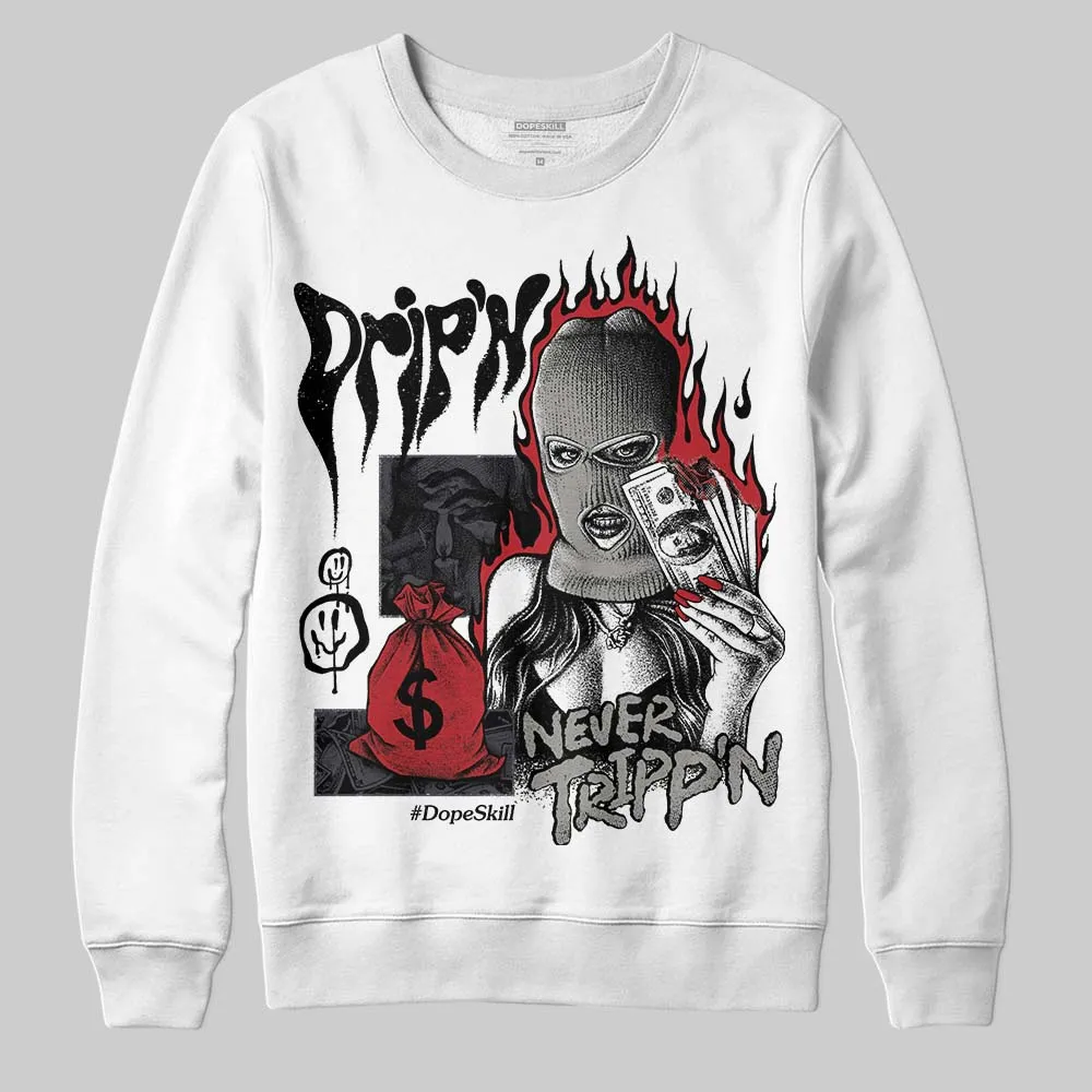 Black Cat 3s DopeSkill Sweatshirt Drip'n Never Tripp'n Graphic sold by DopeSkill