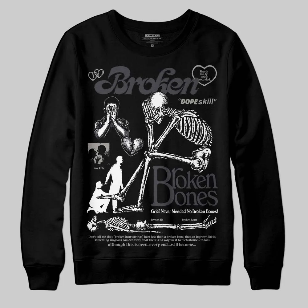 Black Cat 3s DopeSkill Sweatshirt Broken Bones Graphic sold by DopeSkill product image thumbnail 2