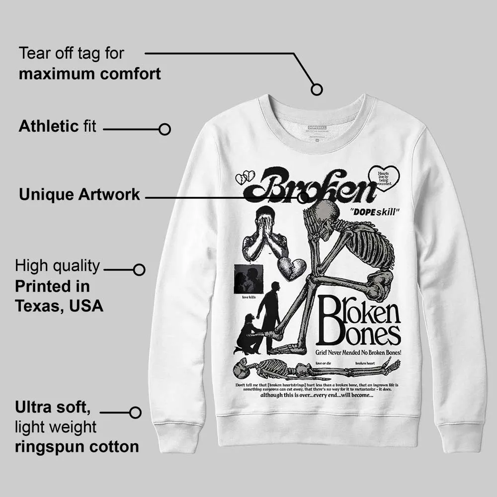 Black Cat 3s DopeSkill Sweatshirt Broken Bones Graphic sold by DopeSkill product image thumbnail 3