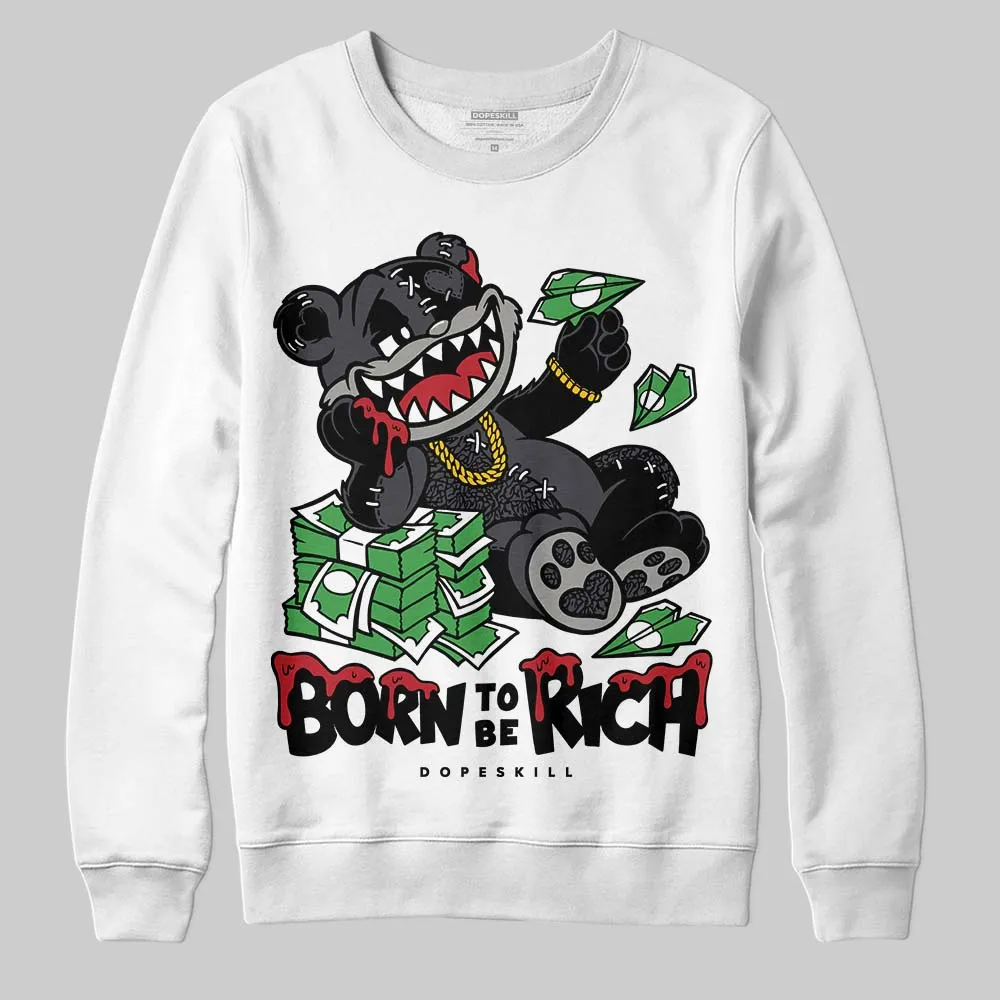 Black Cat 3s DopeSkill Sweatshirt Born To Be Rich Graphic sold by DopeSkill