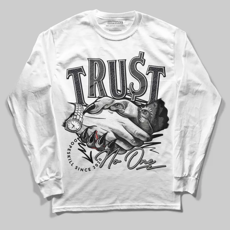 Black Cat 3s DopeSkill Long Sleeve T-Shirt Trust No One Graphic sold by DopeSkill