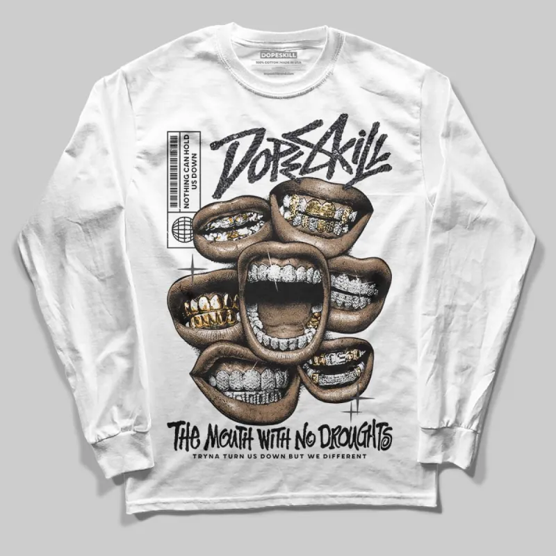 Black Cat 3s DopeSkill Long Sleeve T-Shirt The Mouth With No Droughts Graphic sold by DopeSkill