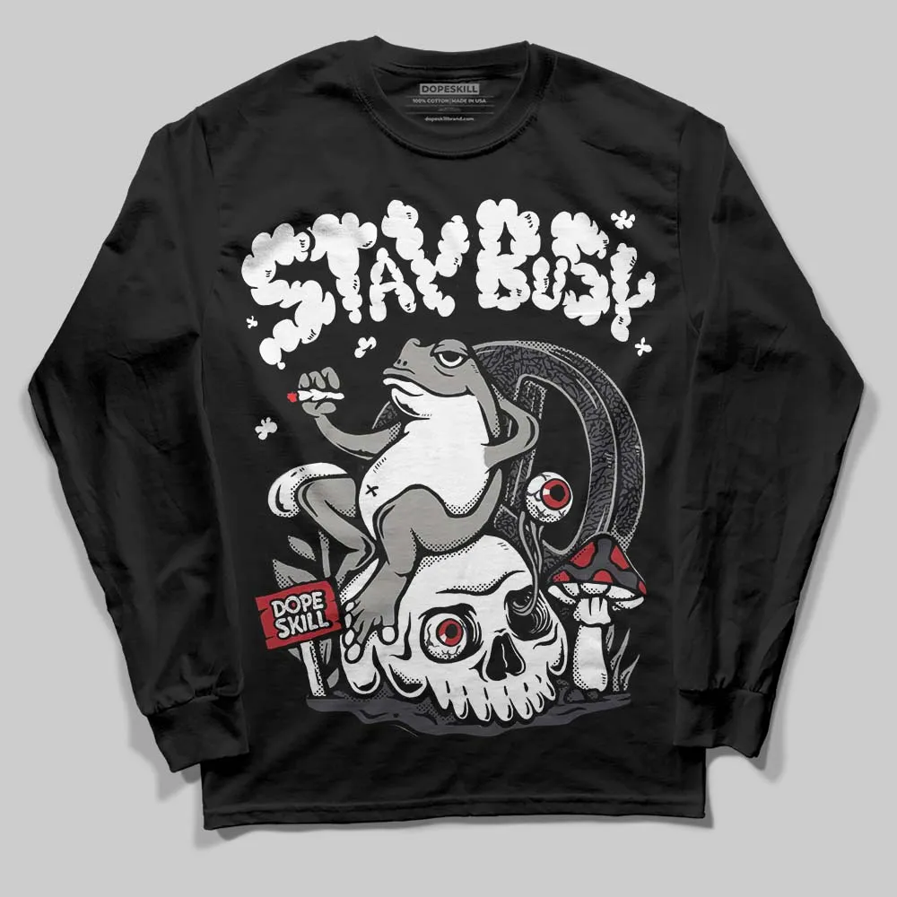 Black Cat 3s DopeSkill Long Sleeve T-Shirt Stay Busy Graphic sold by DopeSkill product image thumbnail 2