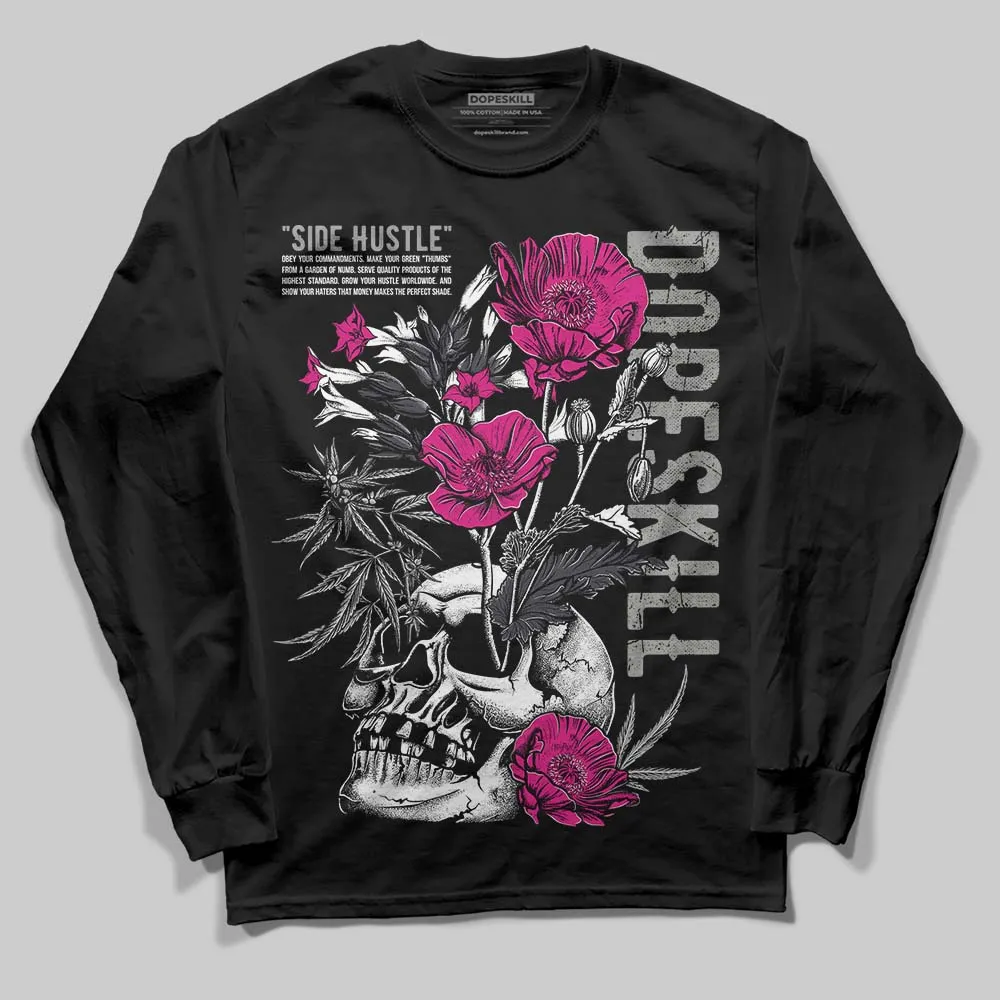 Black Cat 3s DopeSkill Long Sleeve T-Shirt Side Hustle Graphic sold by DopeSkill product image thumbnail 2