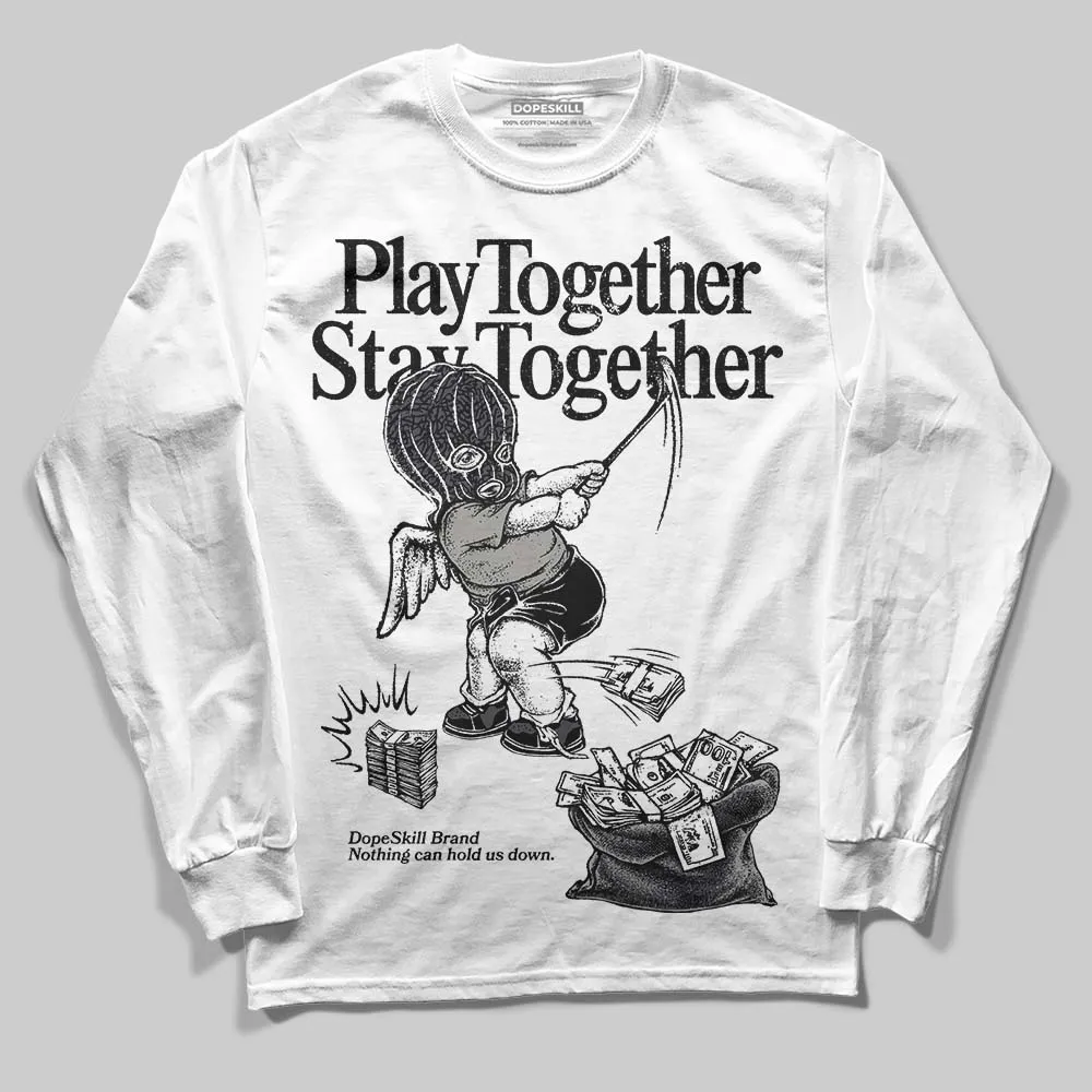 Black Cat 3s DopeSkill Long Sleeve T-Shirt Play together, Stay together Graphic sold by DopeSkill
