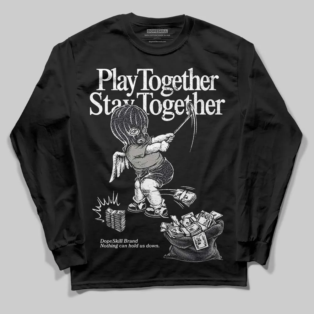 Black Cat 3s DopeSkill Long Sleeve T-Shirt Play together, Stay together Graphic sold by DopeSkill product image thumbnail 2