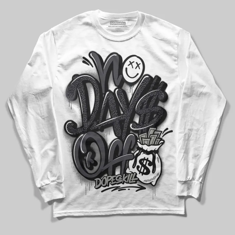 Black Cat 3s DopeSkill Long Sleeve T-Shirt No Days Off Graphic sold by DopeSkill