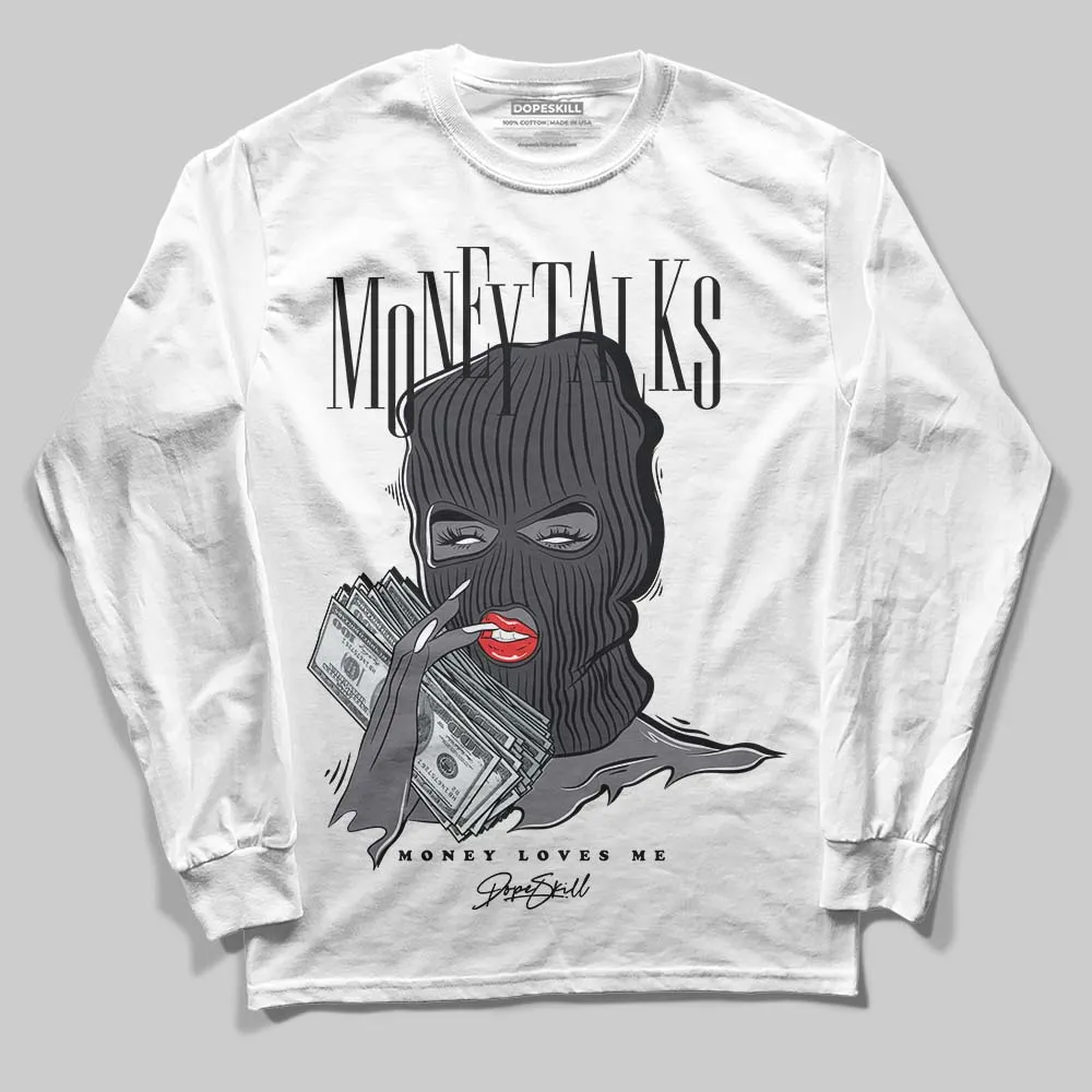 Black Cat 3s DopeSkill Long Sleeve T-Shirt Money Talks Graphic sold by DopeSkill