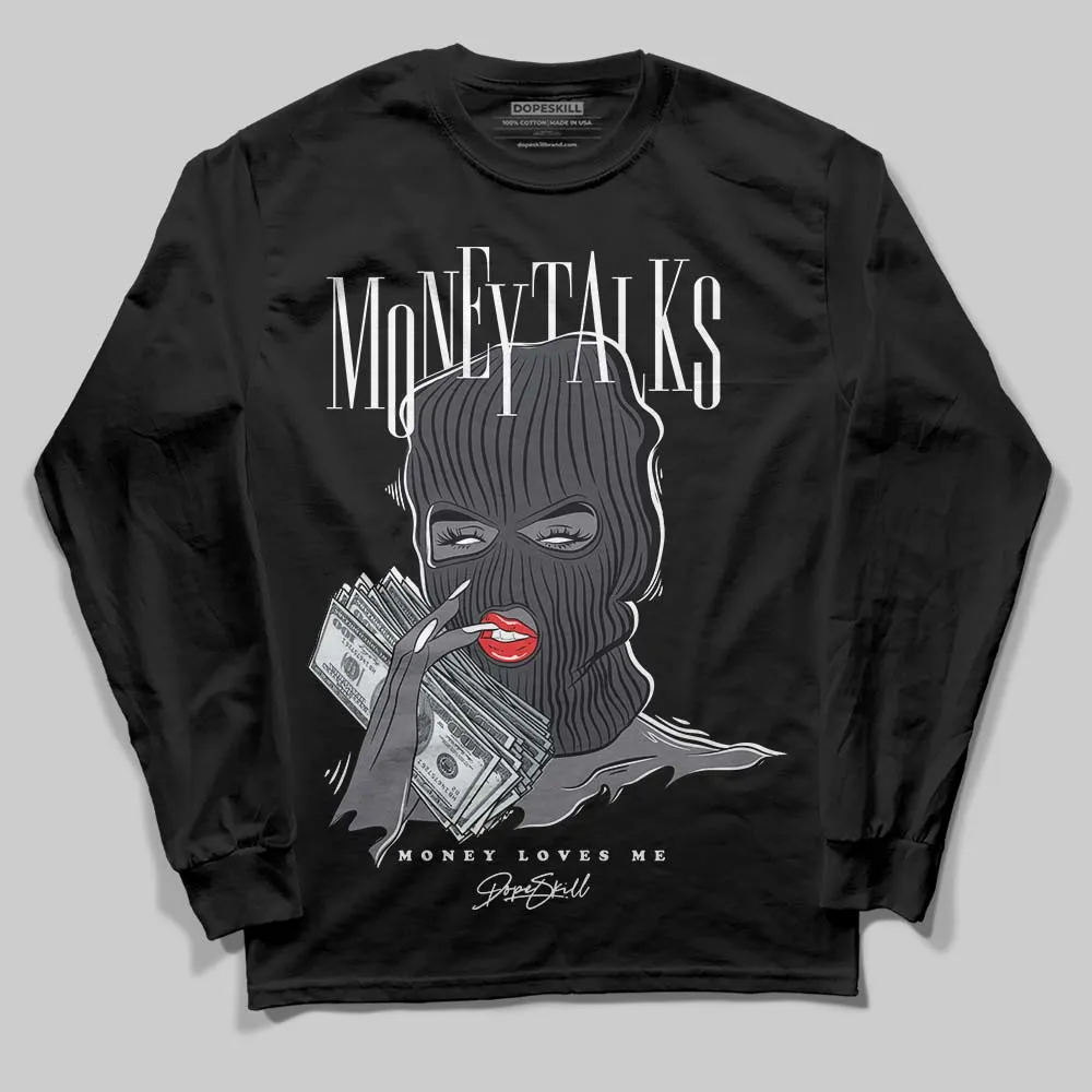 Black Cat 3s DopeSkill Long Sleeve T-Shirt Money Talks Graphic sold by DopeSkill product image thumbnail 2