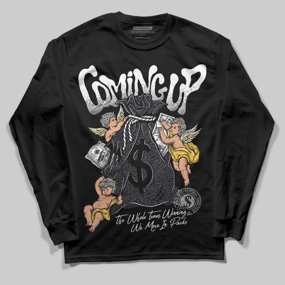 Black Cat 3s DopeSkill Long Sleeve T-Shirt Money Bag Coming Up Graphic sold by DopeSkill product image thumbnail 2