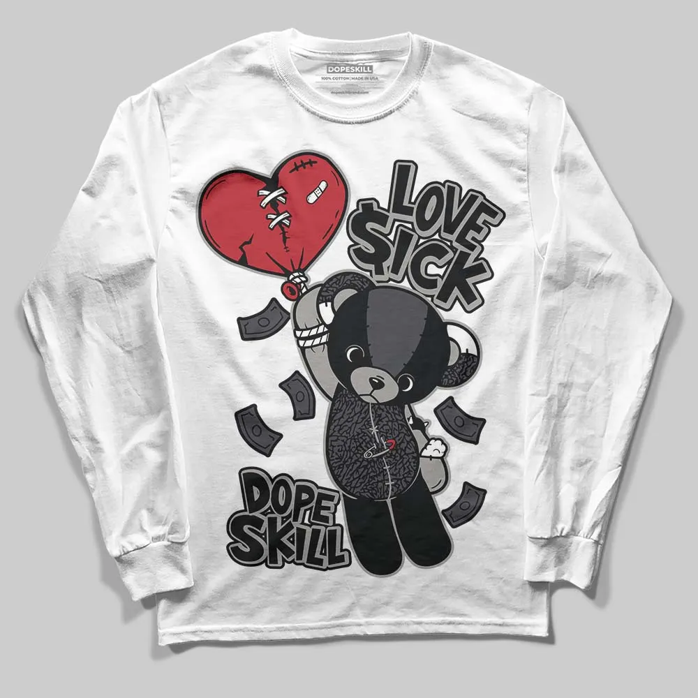 Black Cat 3s DopeSkill Long Sleeve T-Shirt Love Sick Graphic sold by DopeSkill