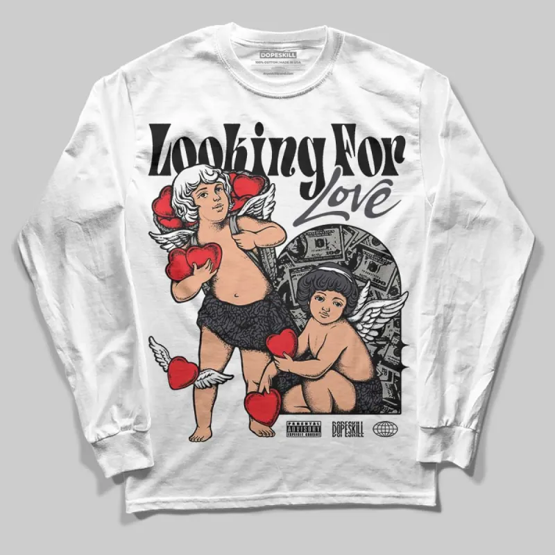 Black Cat 3s DopeSkill Long Sleeve T-Shirt Looking For Love Graphic sold by DopeSkill