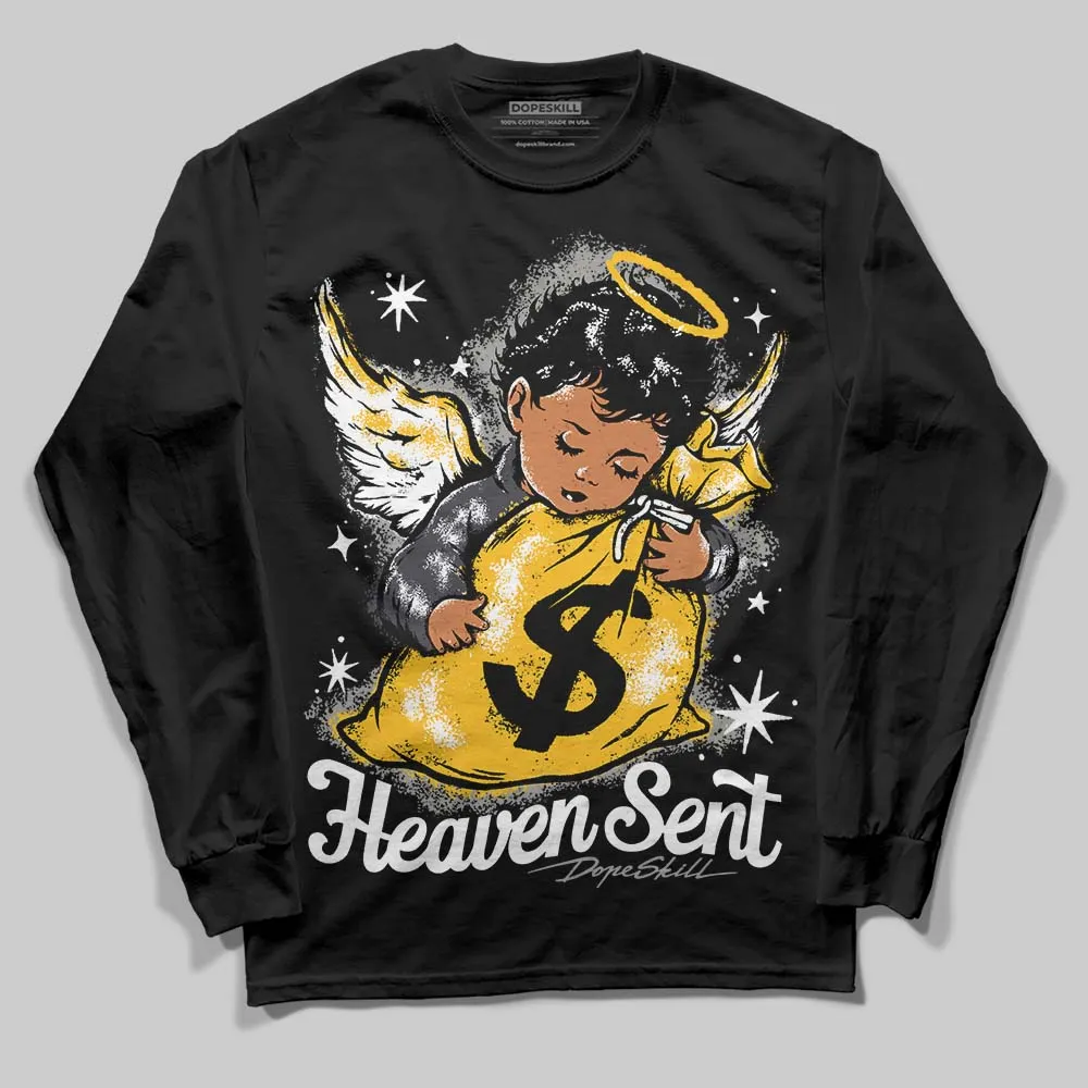 Black Cat 3s DopeSkill Long Sleeve T-Shirt Heaven Sent Graphic sold by DopeSkill product image thumbnail 2