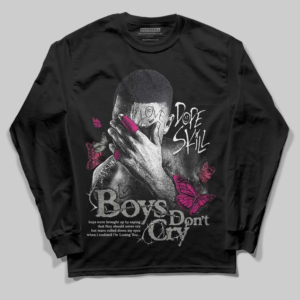 Black Cat 3s DopeSkill Long Sleeve T-Shirt Boys Don't Cry Graphic sold by DopeSkill product image thumbnail 2