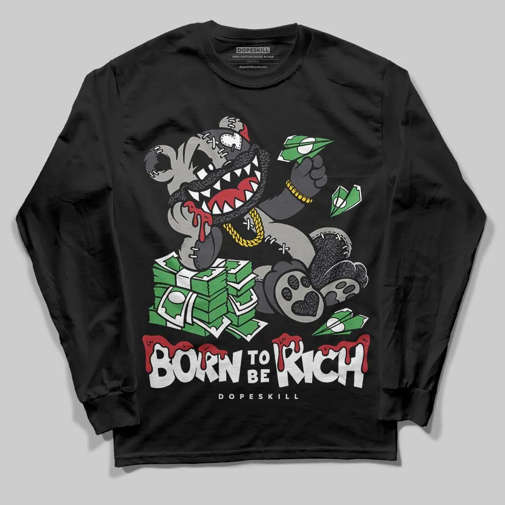 Black Cat 3s DopeSkill Long Sleeve T-Shirt Born To Be Rich Graphic sold by DopeSkill product image thumbnail 2