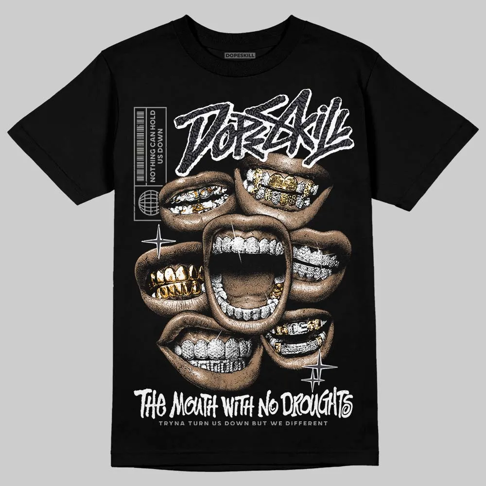 Black Cat 3s DopeSkill T-Shirt The Mouth With No Droughts Graphic sold by DopeSkill product image thumbnail 2