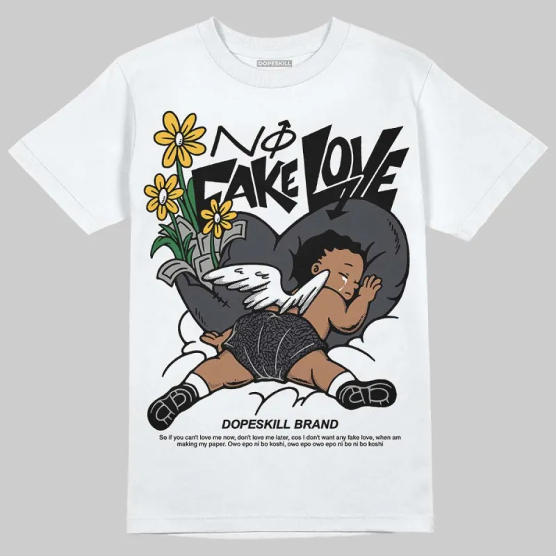 Black Cat 3s DopeSkill T-Shirt No Fake Love Graphic sold by DopeSkill