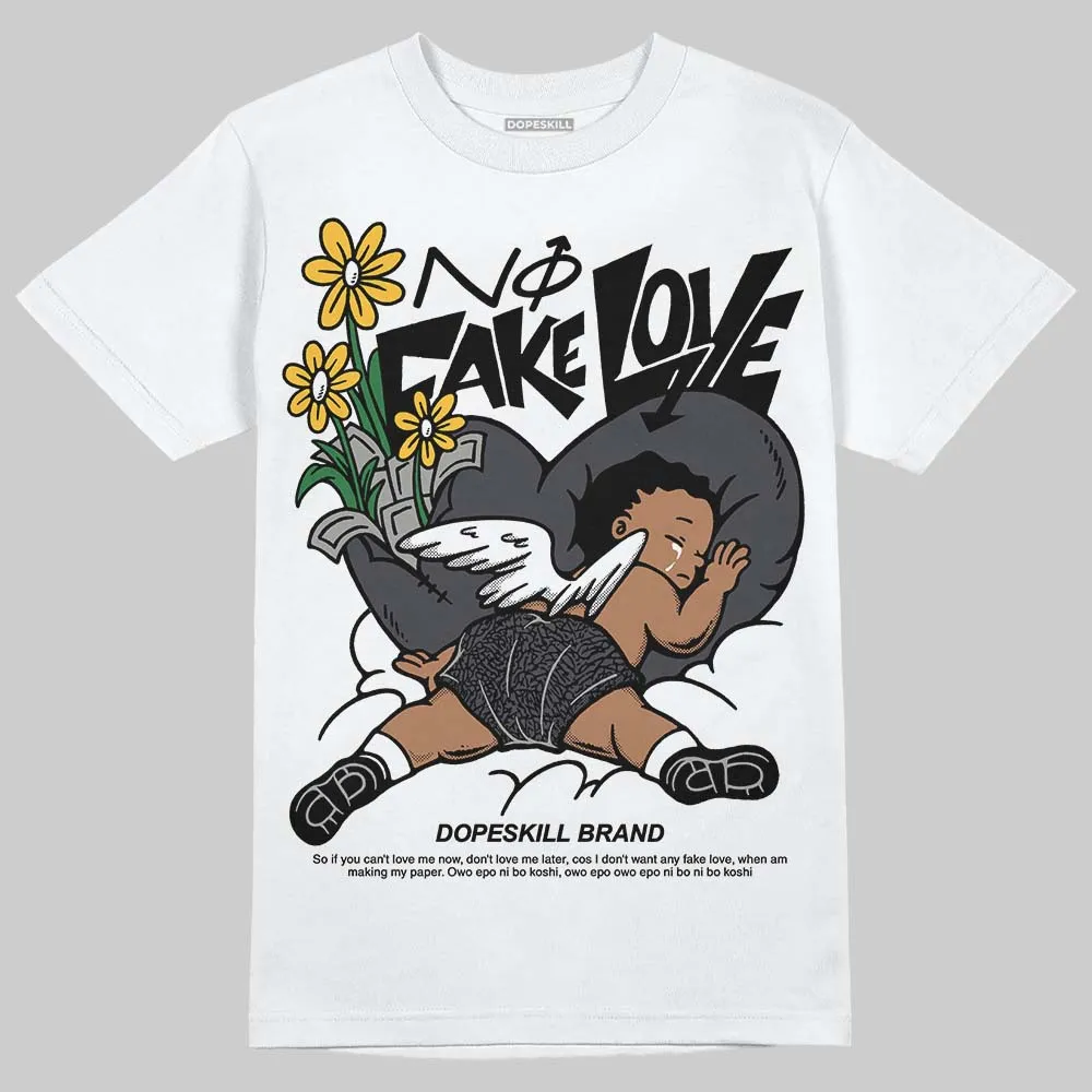 Black Cat 3s DopeSkill T-Shirt No Fake Love Graphic sold by DopeSkill