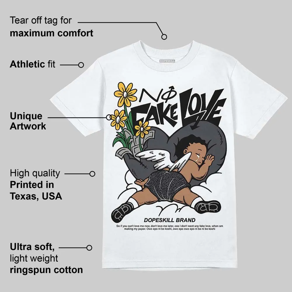 Black Cat 3s DopeSkill T-Shirt No Fake Love Graphic sold by DopeSkill product image thumbnail 3