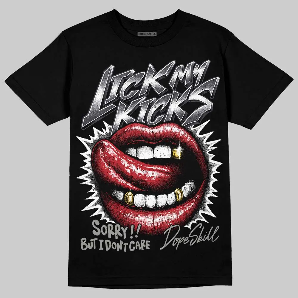 Black Cat 3s DopeSkill T-Shirt Lick My Kicks Graphic sold by DopeSkill product image thumbnail 2