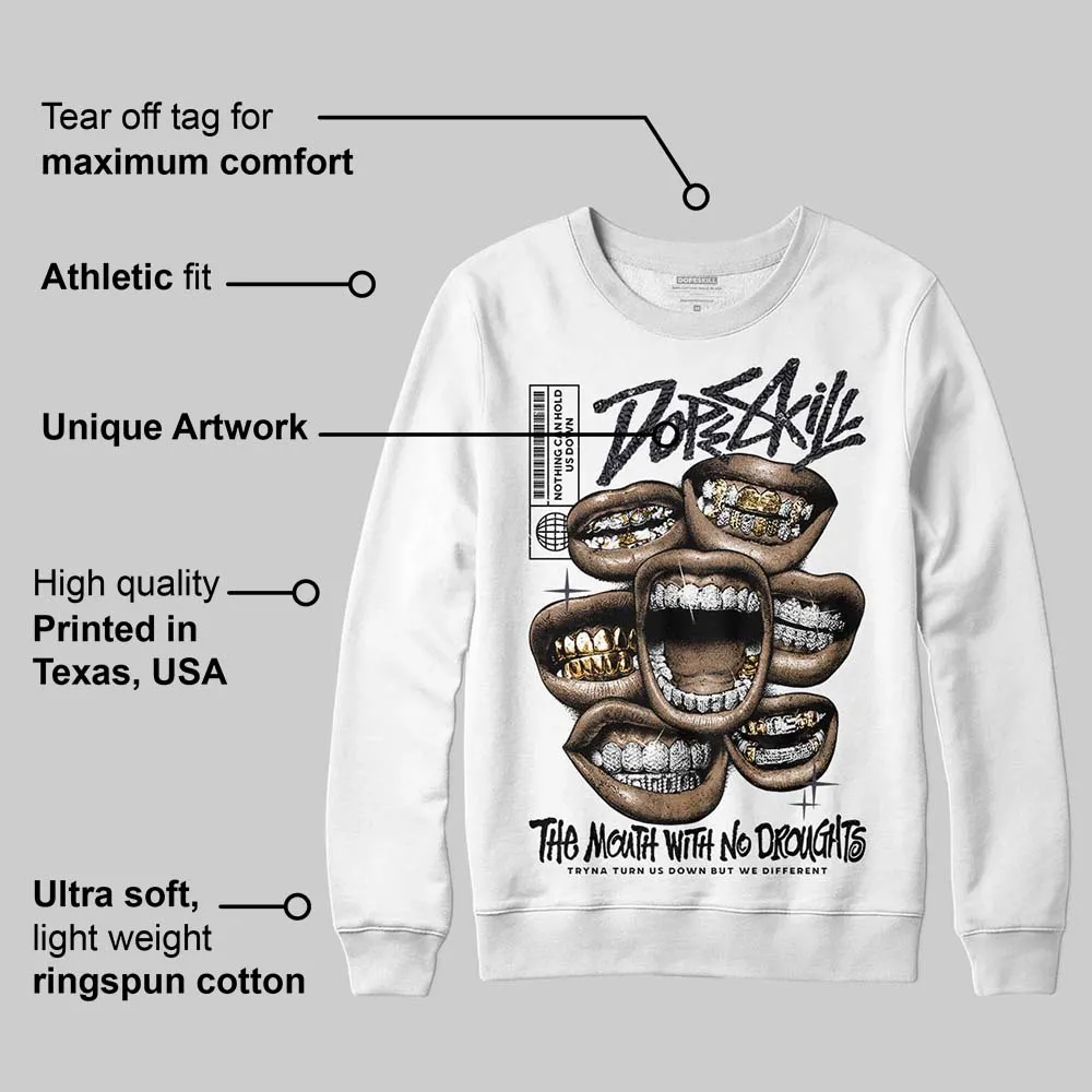 Black Cat 3s DopeSkill Sweatshirt The Mouth With No Droughts Graphic sold by DopeSkill product image thumbnail 3