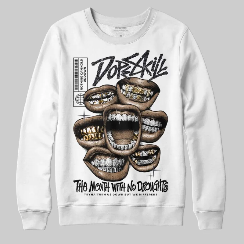 Black Cat 3s DopeSkill Sweatshirt The Mouth With No Droughts Graphic made by DopeSkill