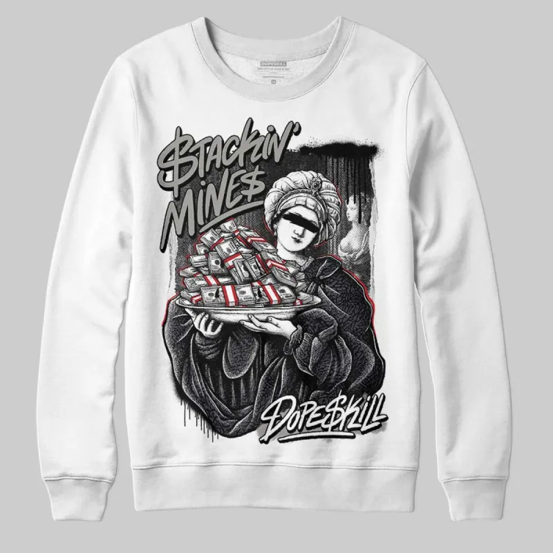 Black Cat 3s DopeSkill Sweatshirt Stackin Mines Graphic sold by DopeSkill