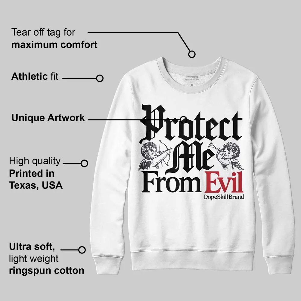Black Cat 3s DopeSkill Sweatshirt Protect Me From Evil Graphic sold by DopeSkill product image thumbnail 3
