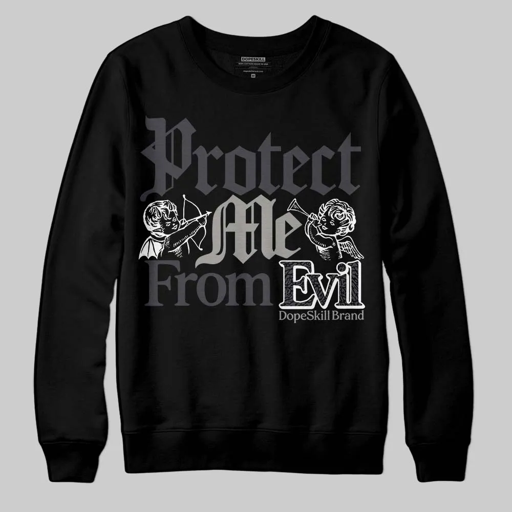 Black Cat 3s DopeSkill Sweatshirt Protect Me From Evil Graphic sold by DopeSkill product image thumbnail 2