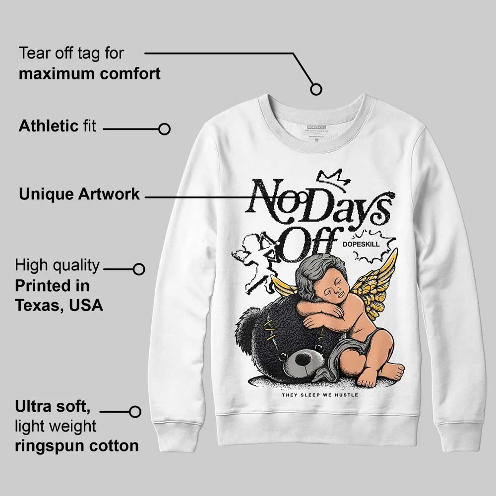 Black Cat 3s DopeSkill Sweatshirt New No Days Off Graphic sold by DopeSkill product image thumbnail 3