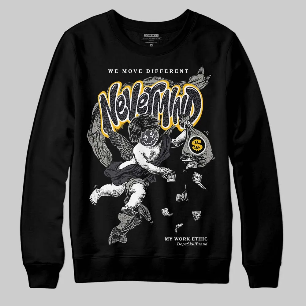 Black Cat 3s DopeSkill Sweatshirt Nevermind Graphic sold by DopeSkill product image thumbnail 2