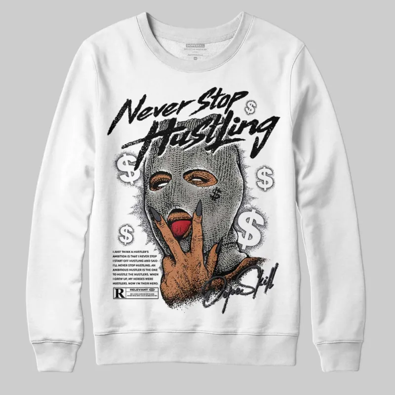 Black Cat 3s DopeSkill Sweatshirt Never Stop Hustling Graphic sold by DopeSkill