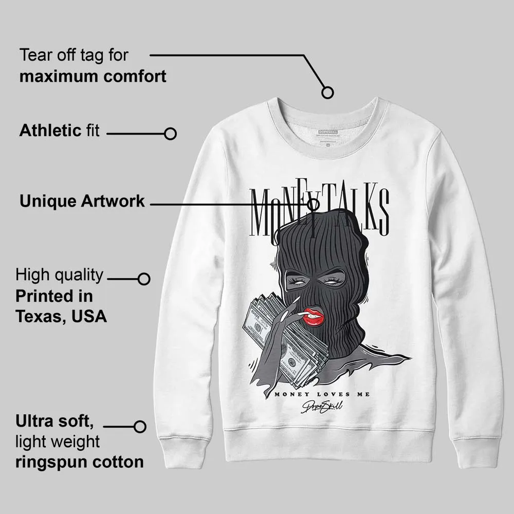Black Cat 3s DopeSkill Sweatshirt Money Talks Graphic sold by DopeSkill product image thumbnail 3