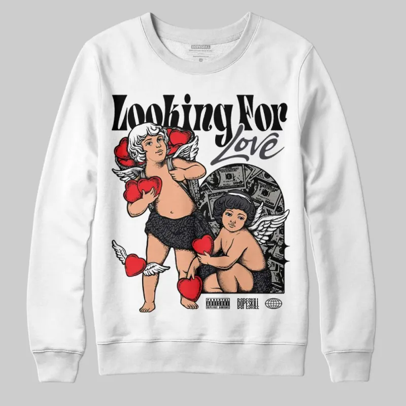Black Cat 3s DopeSkill Sweatshirt Looking For Love Graphic sold by DopeSkill