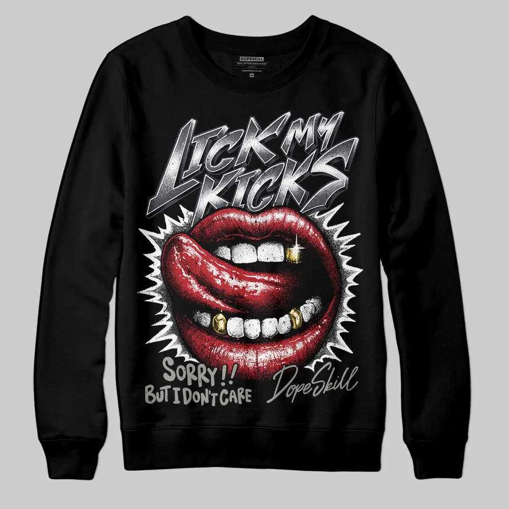 Black Cat 3s DopeSkill Sweatshirt Lick My Kicks Graphic sold by DopeSkill product image thumbnail 2