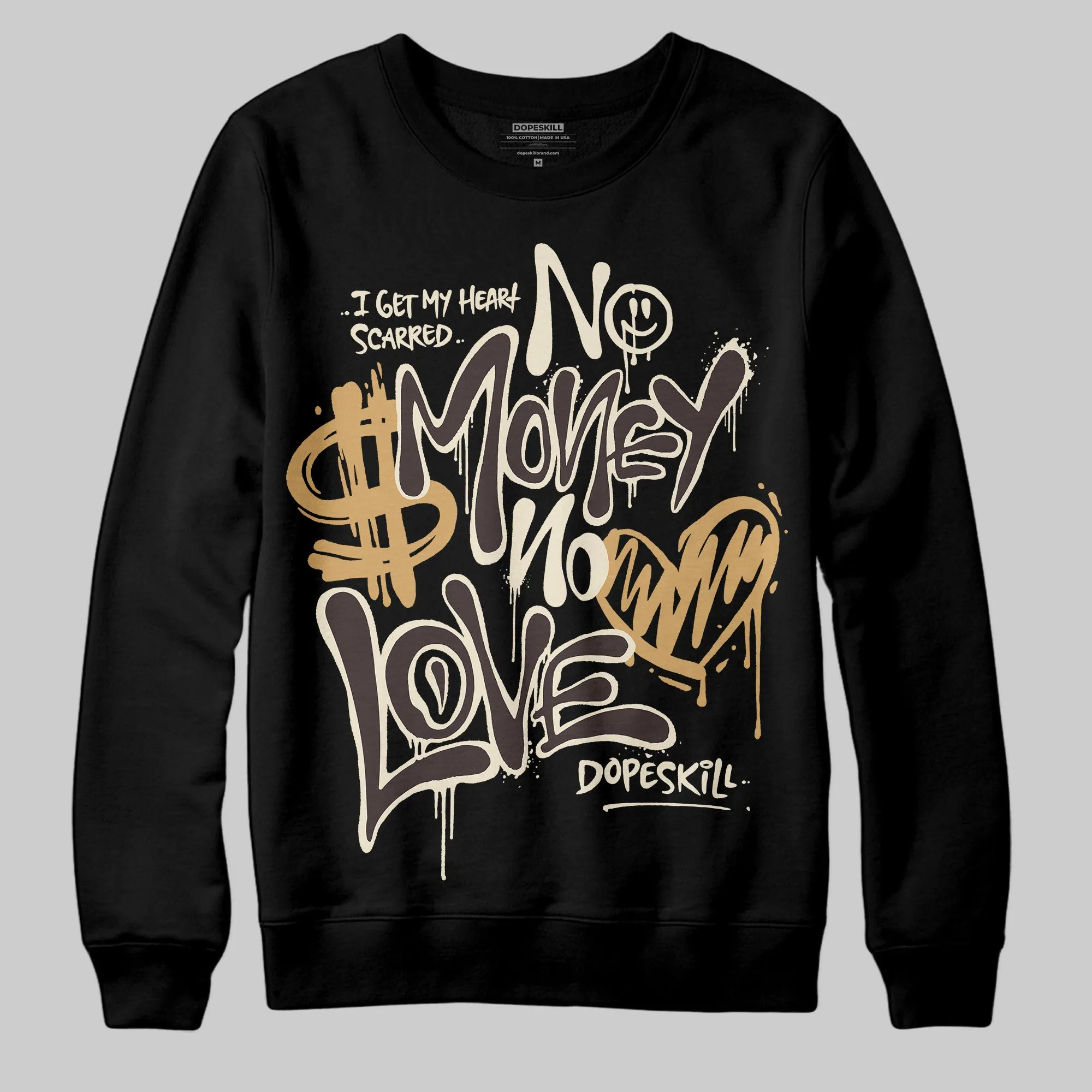 Earth 5s DopeSkill Sweatshirt No Money No Love Typo Graphic sold by DopeSkill product image thumbnail 2