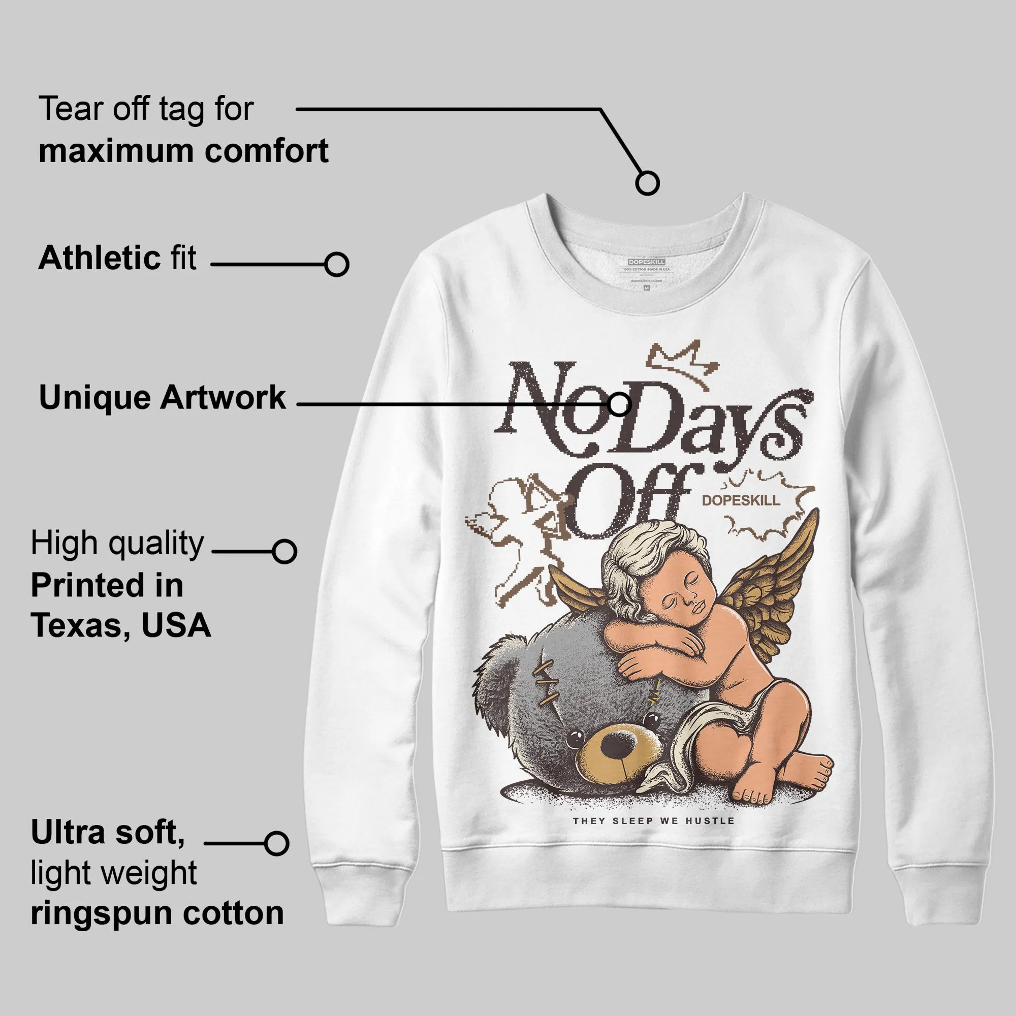 Earth 5s DopeSkill Sweatshirt New No Days Off Graphic sold by DopeSkill product image thumbnail 3