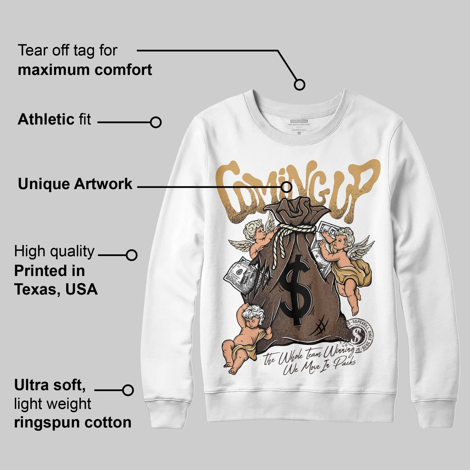 Earth 5s DopeSkill Sweatshirt Money Bag Coming Up Graphic sold by DopeSkill product image thumbnail 3