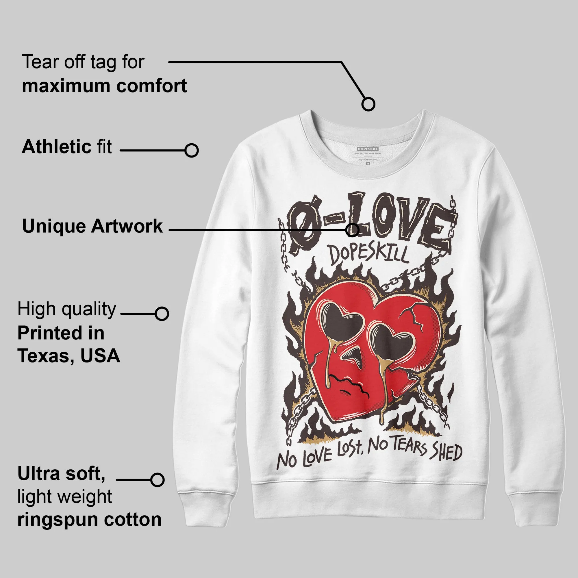 Earth 5s DopeSkill Sweatshirt Crying Heart Graphic sold by DopeSkill product image thumbnail 3
