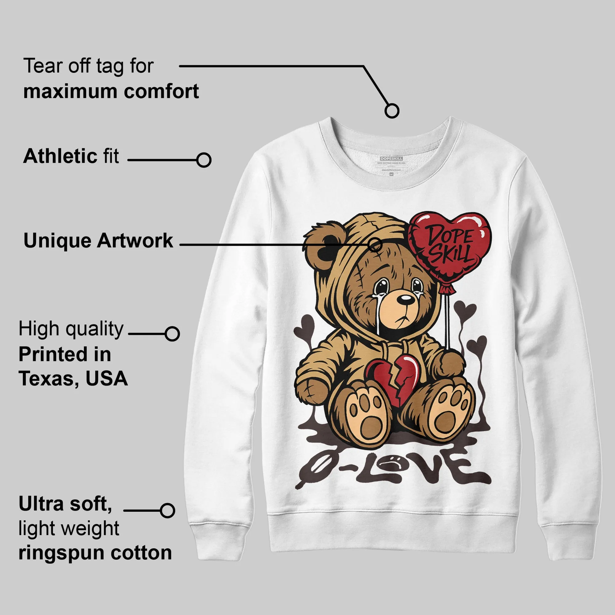 Earth 5s DopeSkill Sweatshirt Broken Bear Graphic sold by DopeSkill product image thumbnail 3