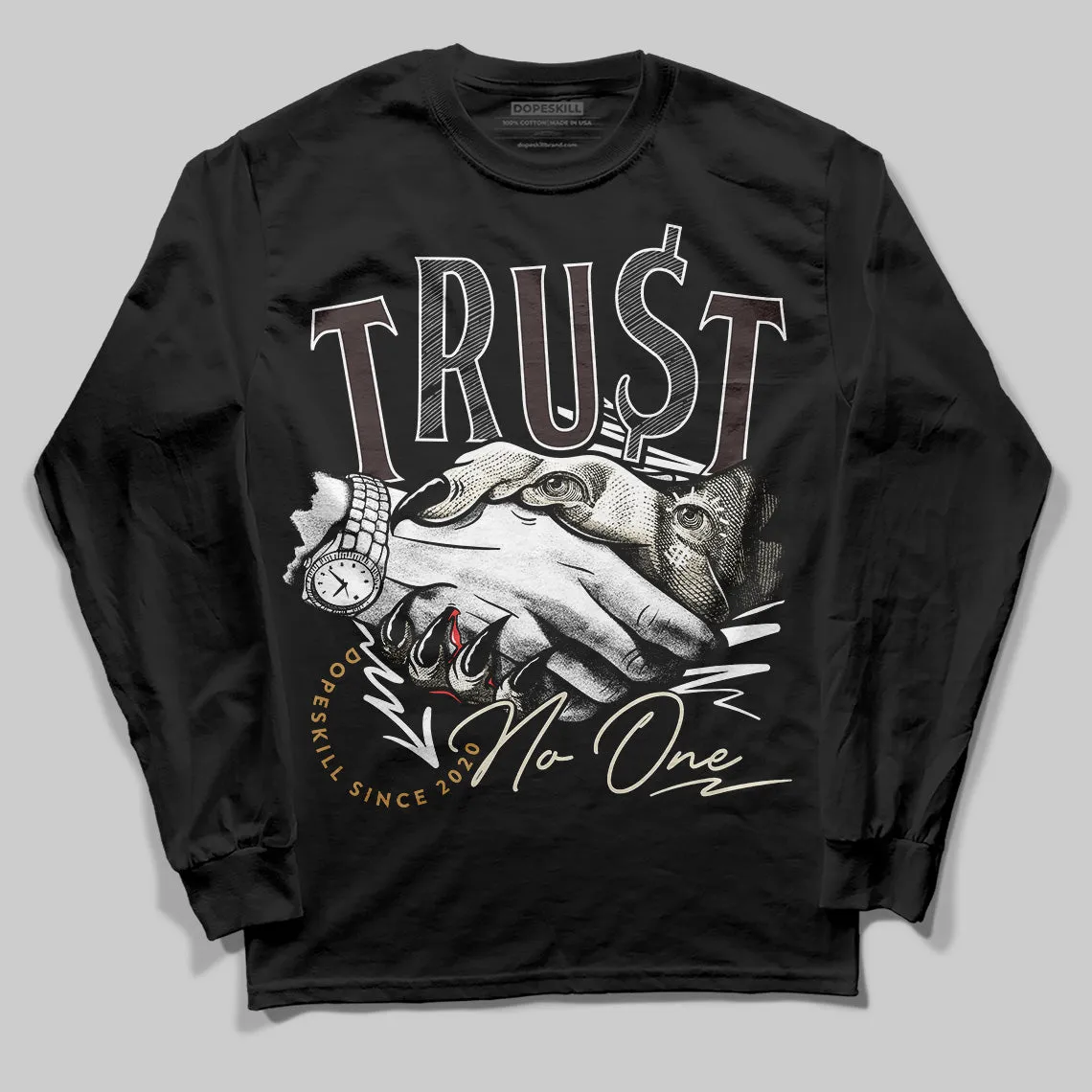 Earth 5s DopeSkill Long Sleeve T-Shirt Trust No One Graphic sold by DopeSkill product image thumbnail 2