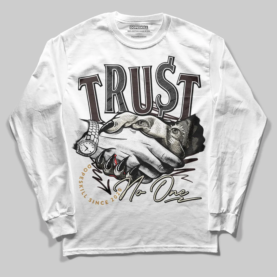 Earth 5s DopeSkill Long Sleeve T-Shirt Trust No One Graphic sold by DopeSkill