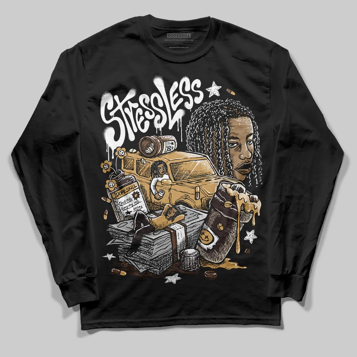 Earth 5s DopeSkill Long Sleeve T-Shirt Stressless Graphic sold by DopeSkill product image thumbnail 2