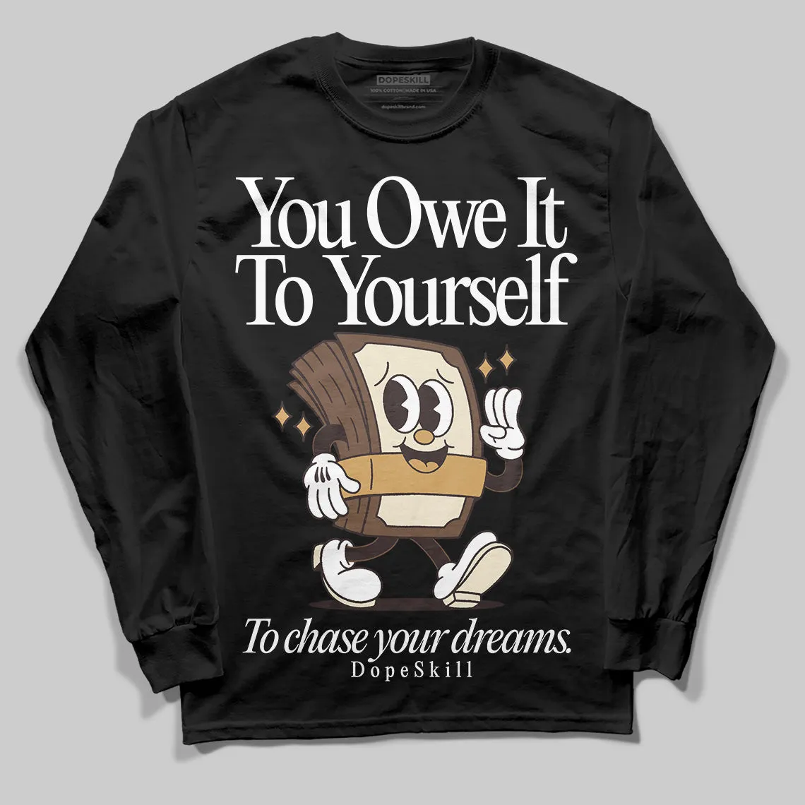 Earth 5s DopeSkill Long Sleeve T-Shirt Owe It To Yourself Graphic sold by DopeSkill product image thumbnail 2