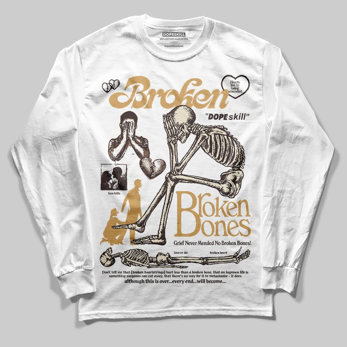 Earth 5s DopeSkill Long Sleeve T-Shirt Broken Bones Graphic sold by DopeSkill