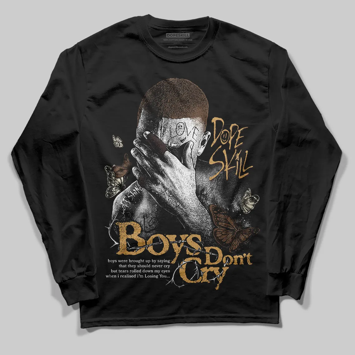 Earth 5s DopeSkill Long Sleeve T-Shirt Boys Don't Cry Graphic sold by DopeSkill product image thumbnail 2